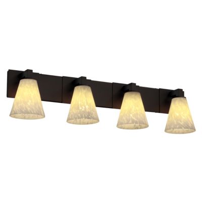 Fusion Cone Drop Shade Modular Bath Bar by Justice Design Group - Starlight Lighting USA and Canada